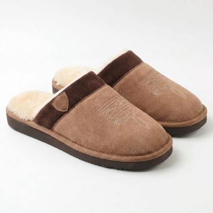 Comfortable House Shoes for Women with Faux Fur Lining Closed Toe Backless Slip On Style