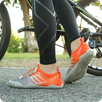 Comfortable Mesh Water Shoes for Women with Lace Up Toggle Closure Textured Sole Barefoot Style