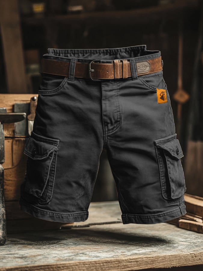 Effortless Cotton Cargo Shorts for Women with High Waist Utility Pocket Relaxed Distressed Casual Style