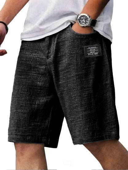Effortless Textured Linen Shorts for Women with Elastic Waist Side Pocket Relaxed Casual Style