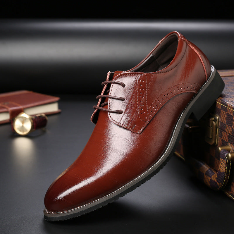 Stylish Leather Brogue Oxford Shoe for Women with Lace Up Pointed Toe Wingtip Formal Style