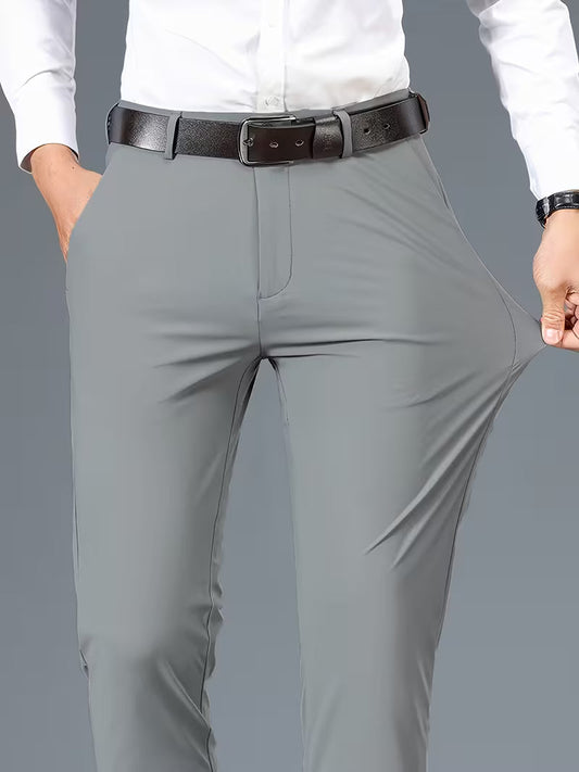 Effortless Stretch Dress Pants for Women with Slim Tapered Flat Front Relaxed Casual Style