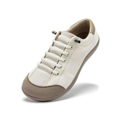 Comfortable Trainers for Women with Wide Toe Box Flat Sole Lace Up Minimalist Barefoot Style