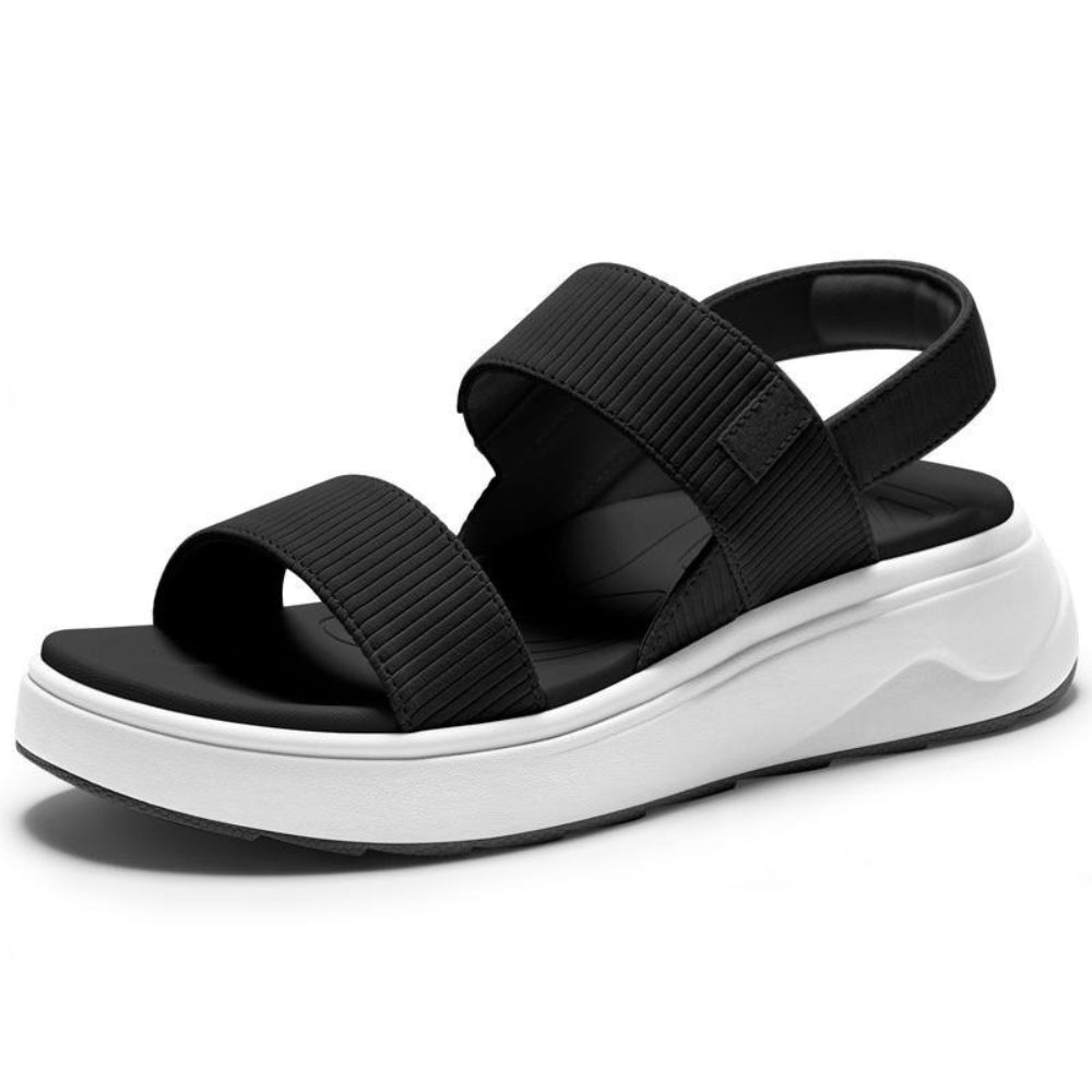 Comfortable Platform Sandals for Women with Elastic Double Strap Slingback Cushioned Sole