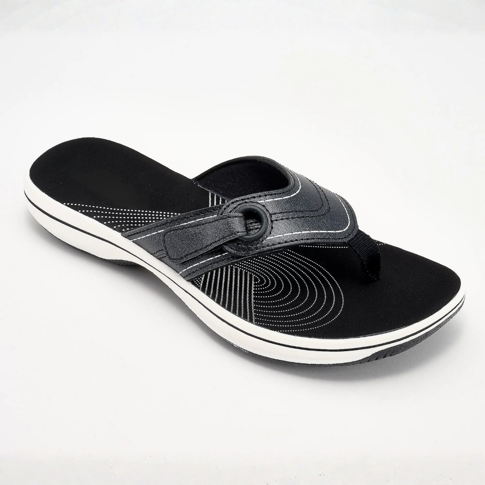 Comfortable Flip Flops for Women with Thong Strap Contoured Footbed Arch Support Style
