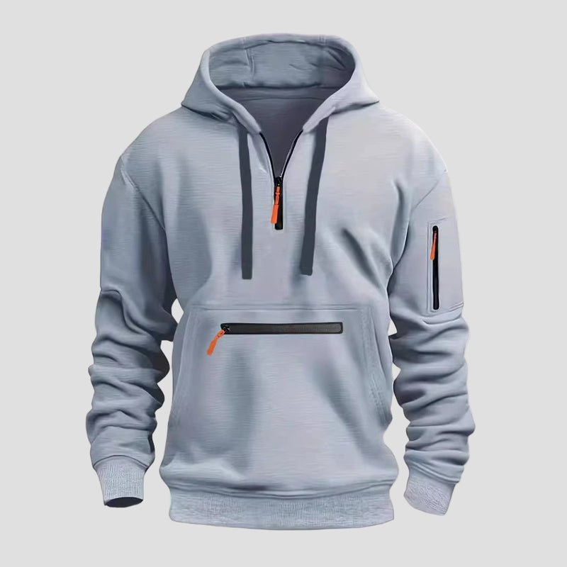Comfortable Grey Fleece Hoodie for Women with Drawstring Hood Long Sleeve Relaxed Oversized Knit Style