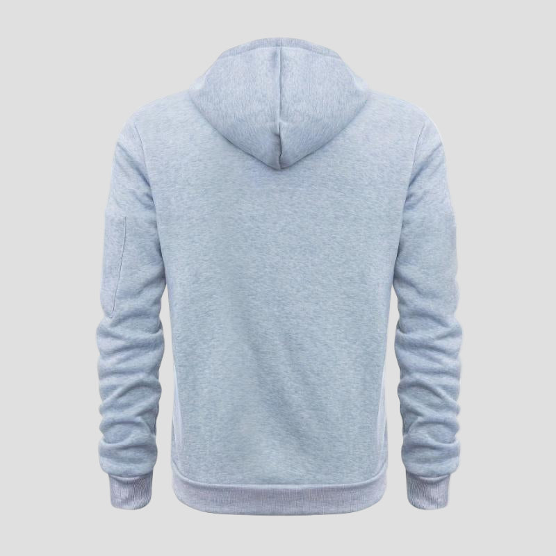 Comfortable Grey Fleece Hoodie for Women with Drawstring Hood Long Sleeve Relaxed Oversized Knit Style