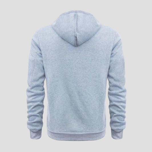 Comfortable Grey Fleece Hoodie for Women with Drawstring Hood Long Sleeve Relaxed Oversized Knit Style