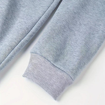 Comfortable Grey Fleece Hoodie for Women with Drawstring Hood Long Sleeve Relaxed Oversized Knit Style