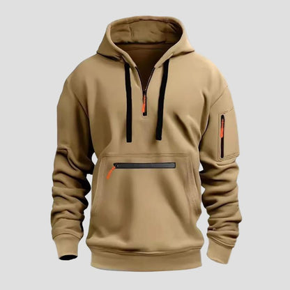 Comfortable Grey Fleece Hoodie for Women with Drawstring Hood Long Sleeve Relaxed Oversized Knit Style
