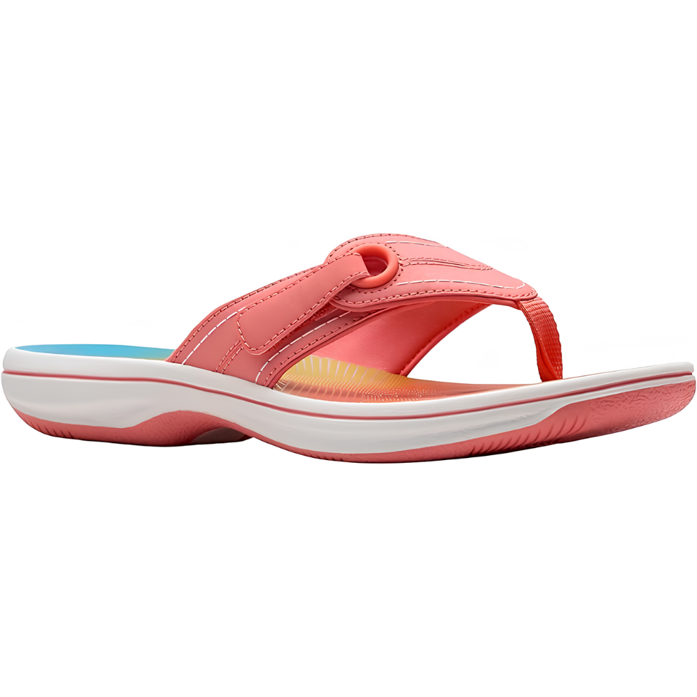 Comfortable Flip Flops for Women with Thong Strap Contoured Footbed Arch Support Style