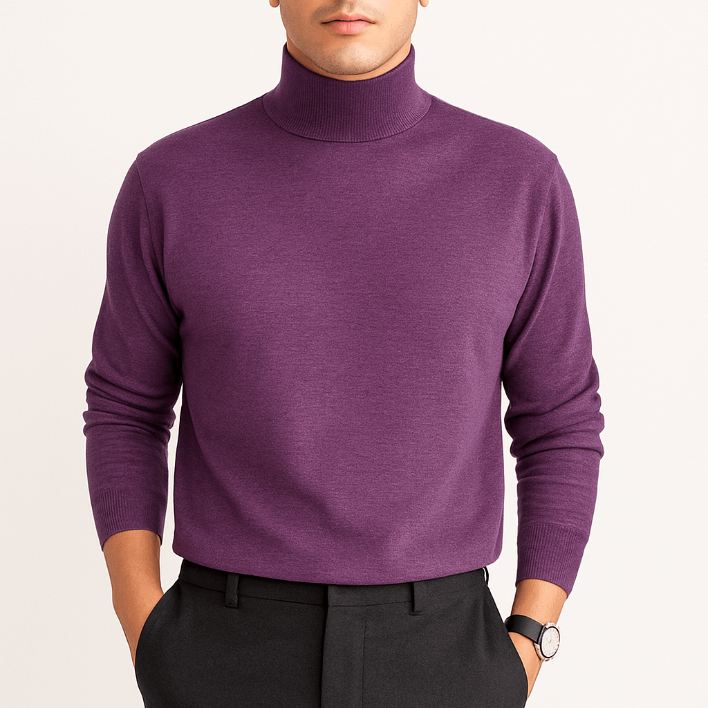 Comfortable Grey Ribbed Knit Sweater for Women with Mock Neck Long Sleeve Fitted Casual Style