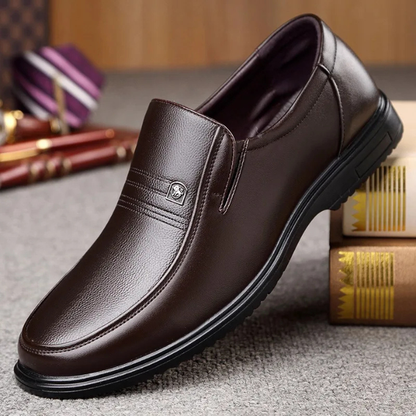 Elegant Leather Loafer for Women with Slip On Stitched Toe Comfort Casual Style