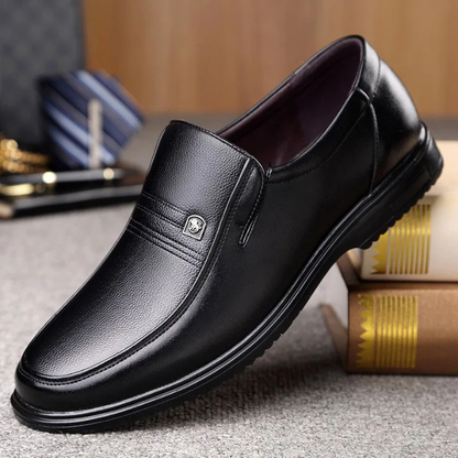 Elegant Leather Loafer for Women with Slip On Stitched Toe Comfort Casual Style