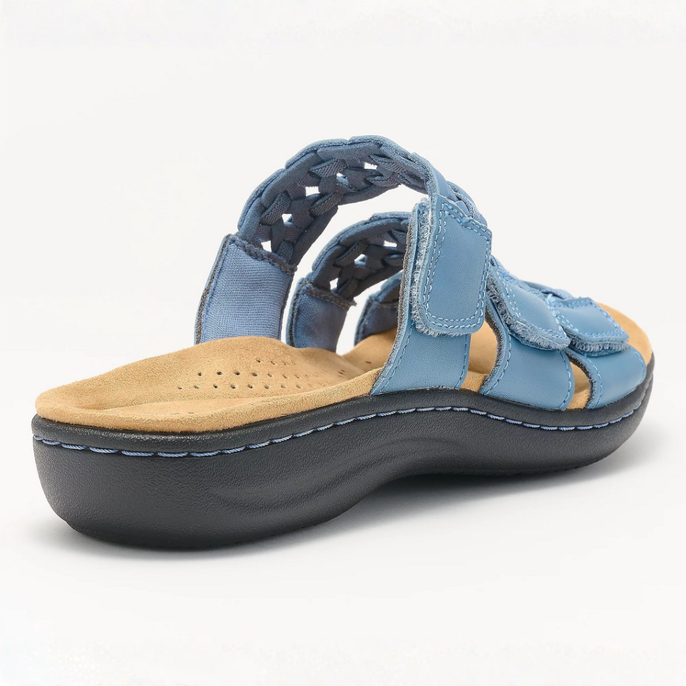 Comfortable Sandals for Women with Triple Adjustable Strap Cushioned Footbed Slide Style