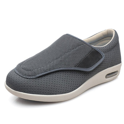 Comfortable Knit Slip On Sneaker for Women with Adjustable Strap Wide Toe Cushioned Sole Casual Style