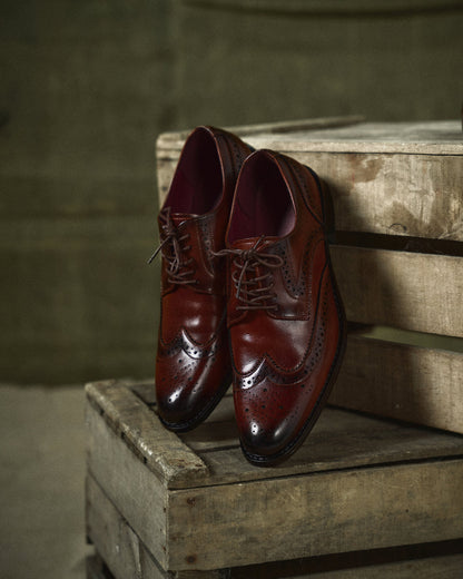 Elegant Leather Oxford Brogue Shoes for Women with Wingtip Lace Up Perforated Formal Style