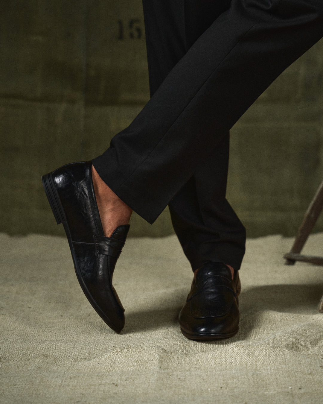 Elegant Leather Penny Loafer for Women with Apron Toe Slip On Sleek Style