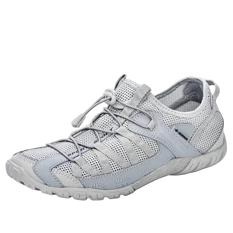 Effortless Mesh Trail Sneakers for Women with Toggle Lace Closure Breathable Non Slip Style