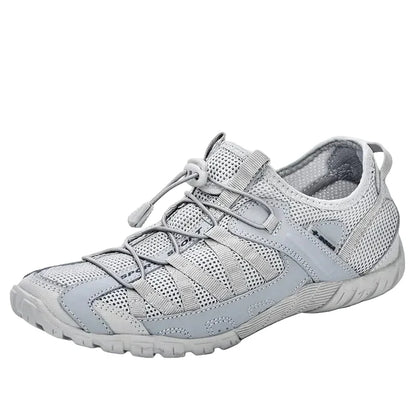 Effortless Mesh Trail Sneakers for Women with Toggle Lace Closure Breathable Non Slip Style