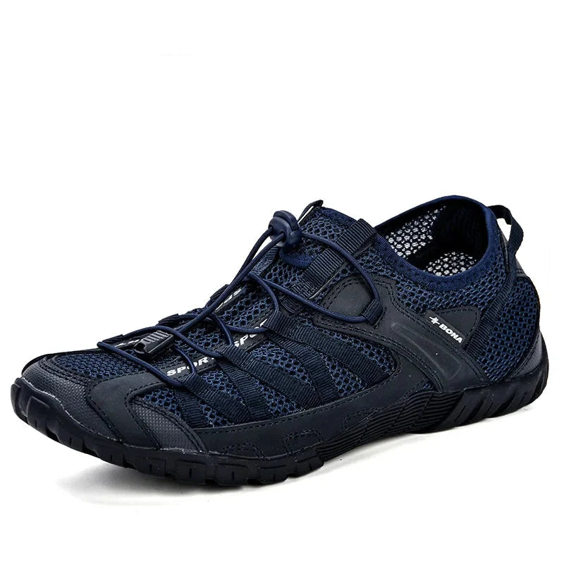 Effortless Mesh Trail Sneakers for Women with Toggle Lace Closure Breathable Non Slip Style