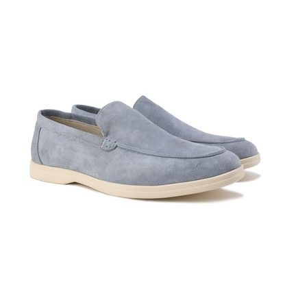 Effortless Suede Loafer for Women with Round Toe Slip On Cushioned Sole Casual Style