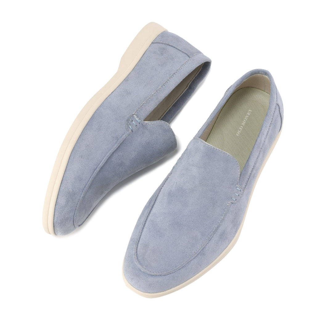 Effortless Suede Loafer for Women with Round Toe Slip On Cushioned Sole Casual Style