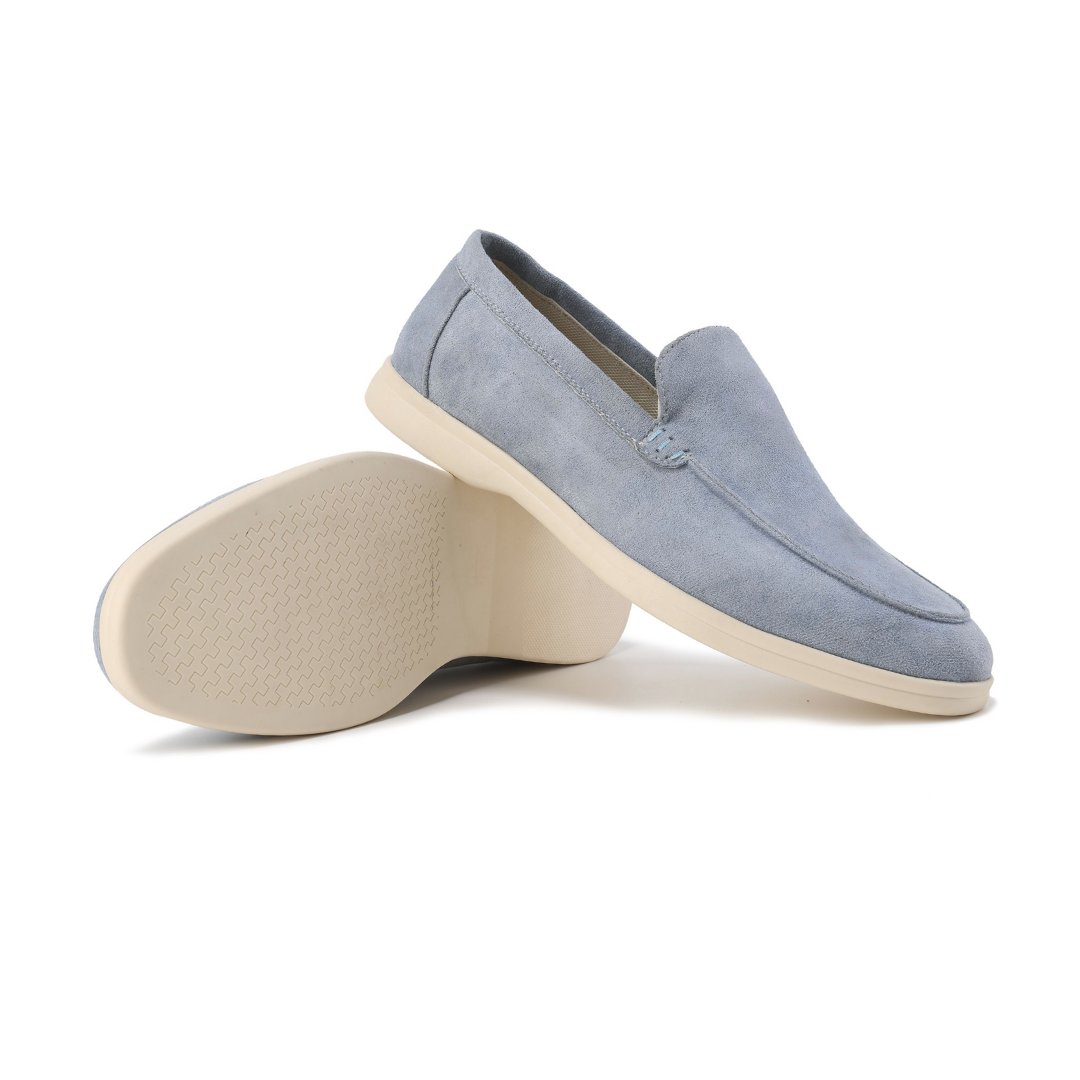 Effortless Suede Loafer for Women with Round Toe Slip On Cushioned Sole Casual Style