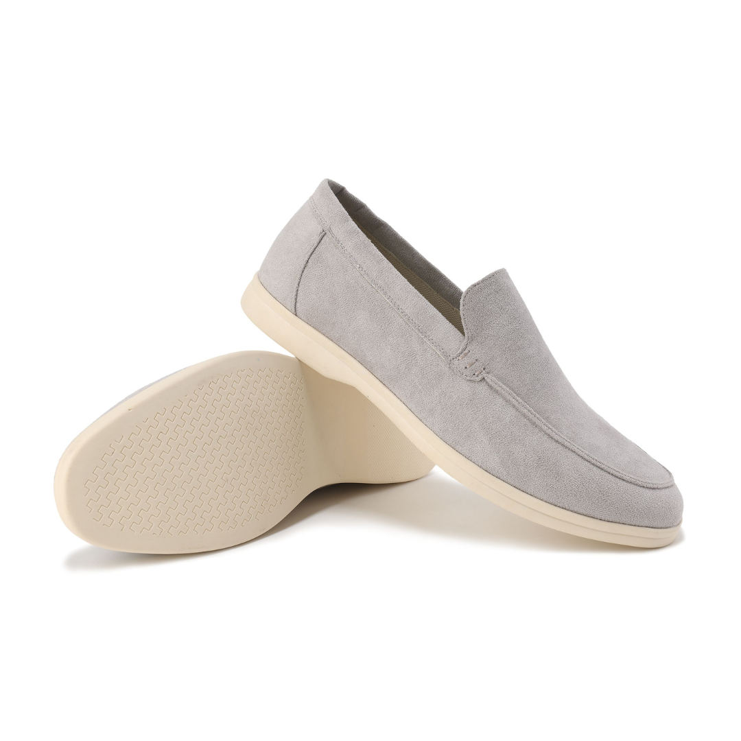 Effortless Suede Loafer for Women with Round Toe Slip On Cushioned Sole Casual Style
