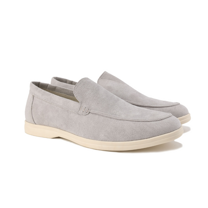 Effortless Suede Loafer for Women with Round Toe Slip On Cushioned Sole Casual Style
