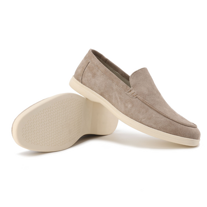 Effortless Suede Loafer for Women with Round Toe Slip On Cushioned Sole Casual Style