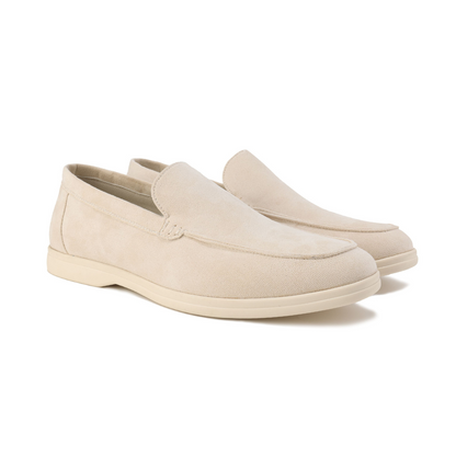 Effortless Suede Loafer for Women with Round Toe Slip On Cushioned Sole Casual Style
