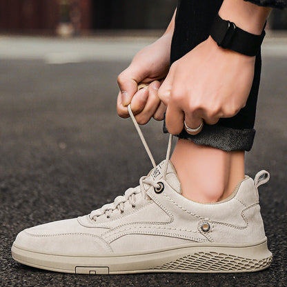 Comfortable Suede Sneaker for Women with Lace Up Low Top Cushioned Sole Casual Style