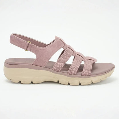 Comfortable Hiking Sandals for Women with Woven Strap Adjustable Slingback Cushioned Sole Style