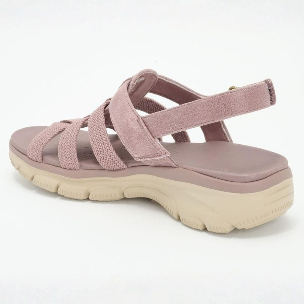 Comfortable Hiking Sandals for Women with Woven Strap Adjustable Slingback Cushioned Sole Style