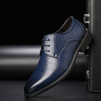 Stylish Leather Brogue Oxford Shoe for Women with Lace Up Pointed Toe Wingtip Formal Style