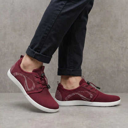 Stylish Knit Mesh Sneaker for Women with Lace Up Low Top Athletic Style