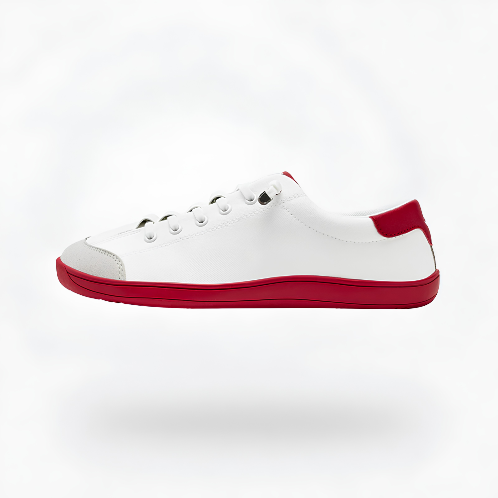 Comfortable Trainers for Women with Wide Toe Box Flat Sole Lace Up Minimalist Barefoot Style