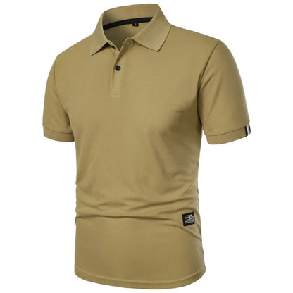 Effortless Pique Knit Polo Shirt for Women with Collar Short Sleeve Button Placket Casual Style