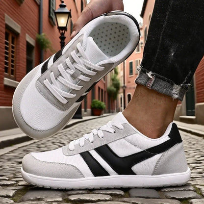 Effortless Colorblock Sneaker for Women with Lace Up Round Toe Cushioned Casual Style