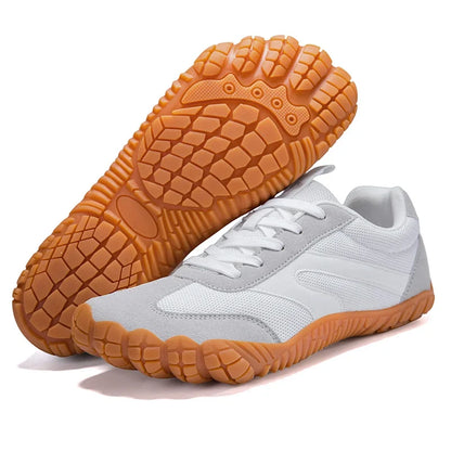 Stylish Barefoot Sneaker for Women with Lace Up Wide Toe Gum Sole Casual Style
