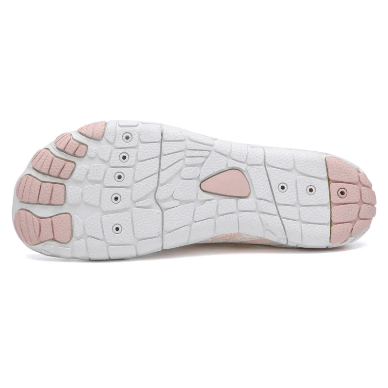 Effortless Mesh Barefoot Water Shoes for Women with Lace Up Toe Design Quick Dry Sneaker Style