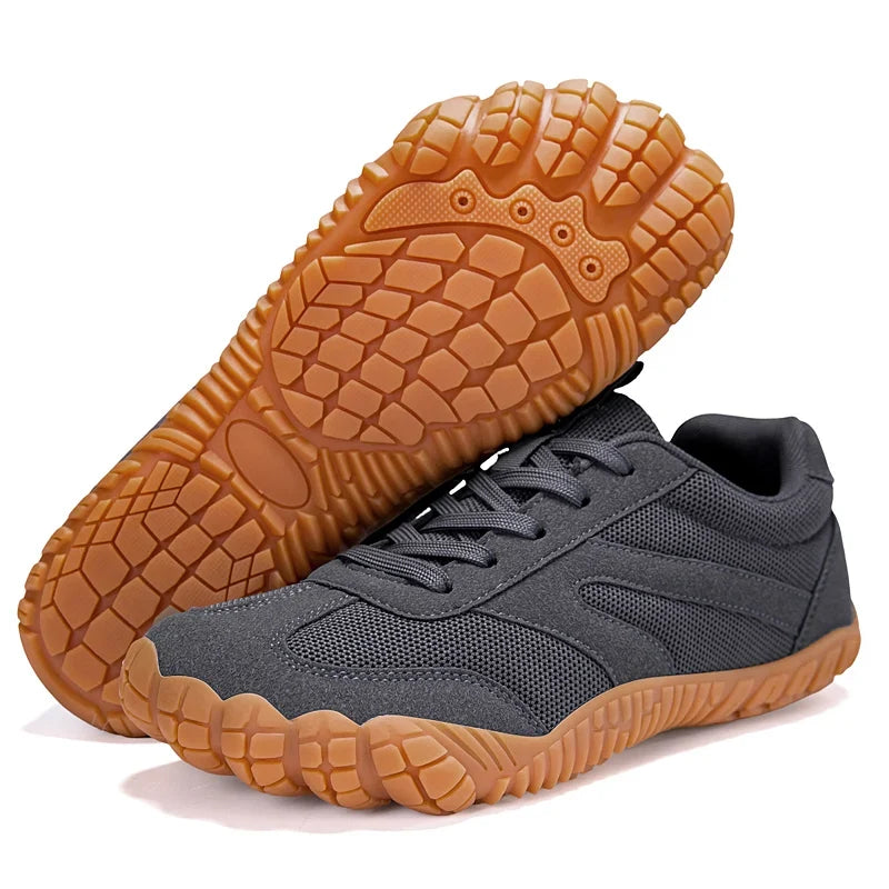 Stylish Barefoot Sneaker for Women with Lace Up Wide Toe Gum Sole Casual Style
