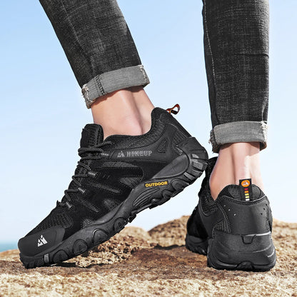 Effortless Suede Mesh Hiking Sneaker for Women with Lace Up Reinforced Toe Rugged Outdoor Style
