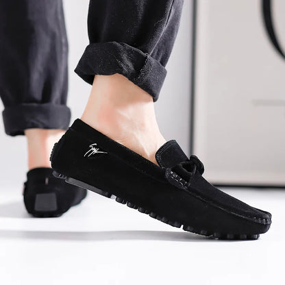 Comfortable Suede Driving Loafer for Women with Moc Toe Bow Tie Slip On Casual Style