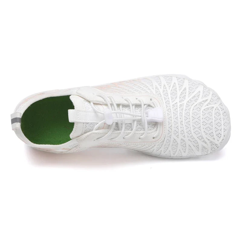 Effortless Mesh Barefoot Water Shoes for Women with Lace Up Toe Design Quick Dry Sneaker Style