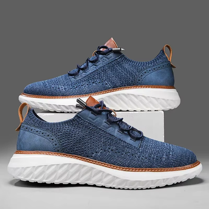 Stylish Knit Mesh Fashion Sneaker for Women with Lace Up Round Toe Cushioned Sole Casual Style