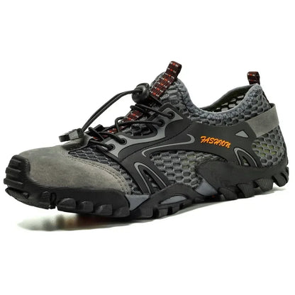 Comfortable Mesh Fashion Sneaker for Women with Lace Up Bungee Cord Rugged Trail Style
