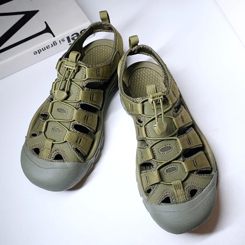 Comfortable Sport Sandal for Women with Closed Toe Bungee Lace Waterproof Trail Style