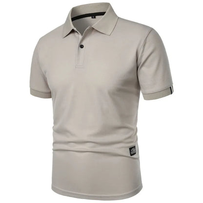 Effortless Pique Knit Polo Shirt for Women with Collar Short Sleeve Button Placket Casual Style